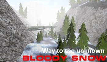 Way to the unknown: bloody snow